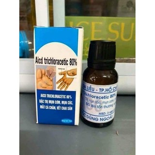 Acid Trichloracetic 80% chính hãng bệnh viện da liễu Loại Bỏ Mụn Cóc, Mụn Cơm, Mắt Cá Chân Lọ 15 ML