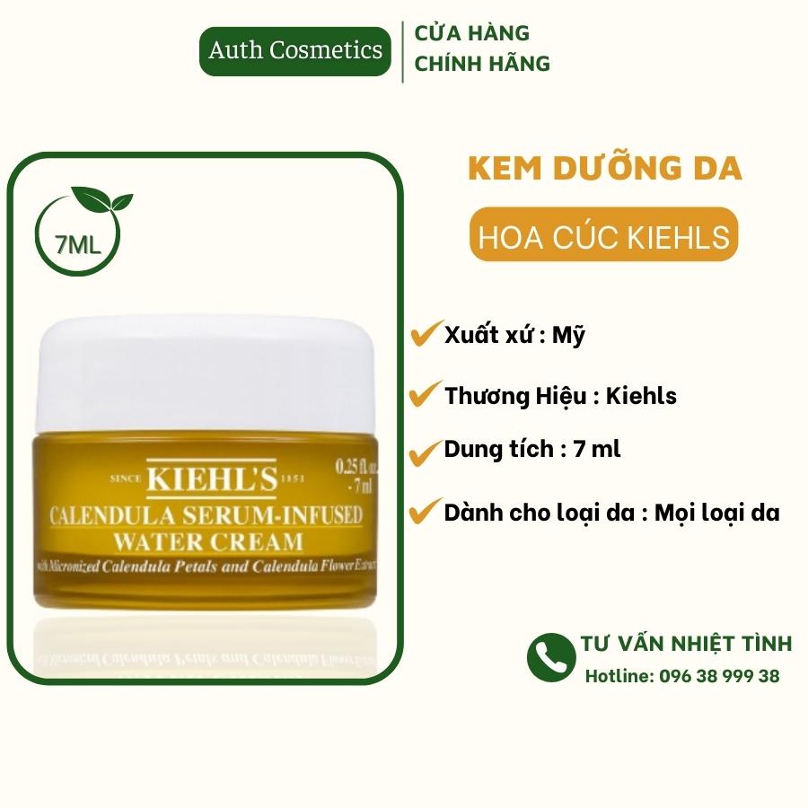 Kem dưỡng hoa cúc KIEHLS Calendula Serum-Infused Water Cream 7ml Dưỡng ẩm làm dịu giảm mụn phục hồi da đều màu da