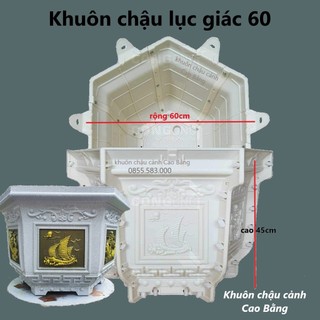 Khuôn đúc chậu lục giác 60 - loại 1 -