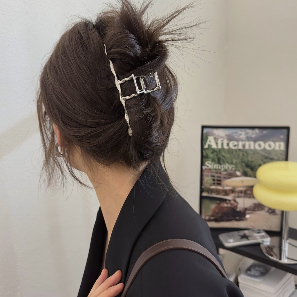 Kẹp Tóc Bản Lớn Bằng Kim Loại Thiết Kế Thời Trang