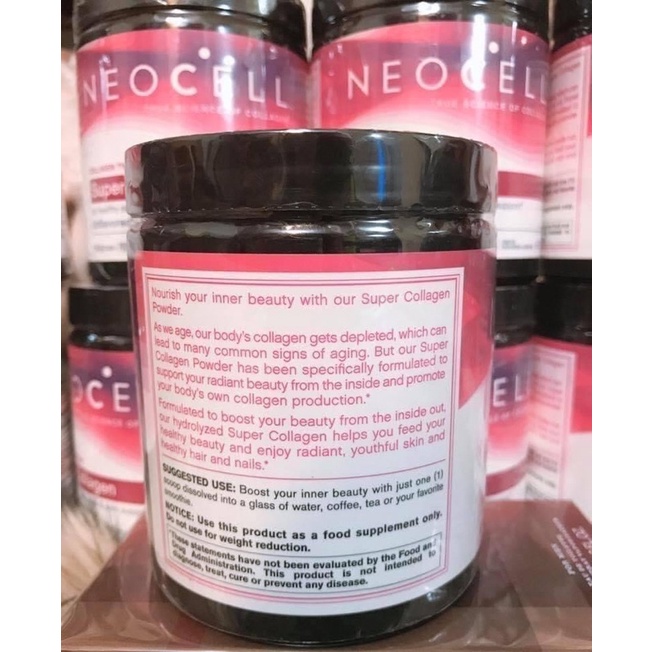 Super Collagen Neocell Dạng Bột 6600 Mg, 7oz 200g đẹp da