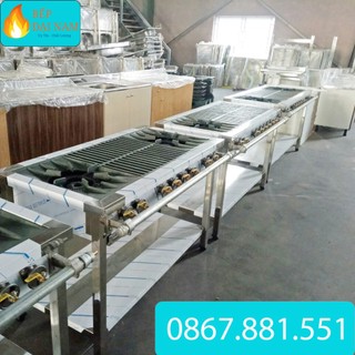 Bếp ga công nghiệp hàn quốc 2 họng to 4 họng nhỏ