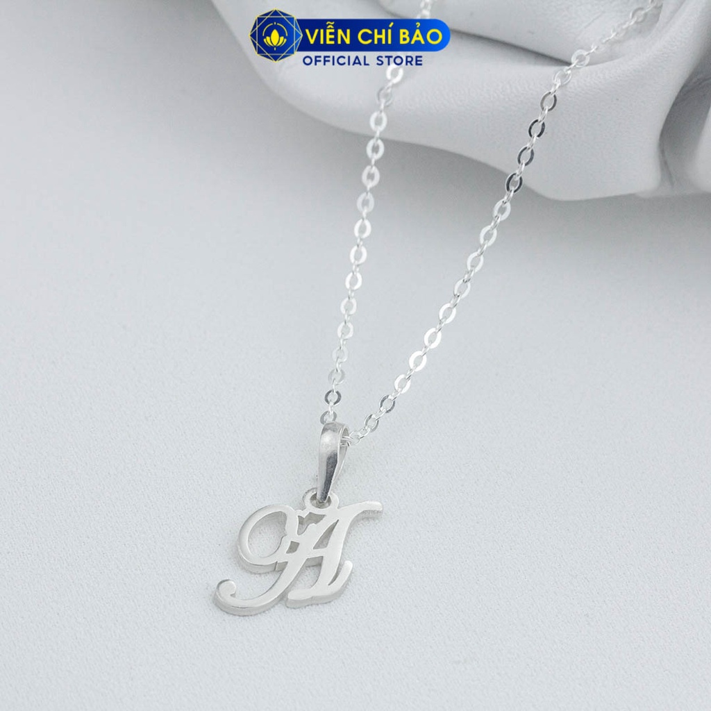 Dây chuyền bạc nữ Mặt Chữ A chất liệu bạc 925 thời trang phụ kiện trang sức Viễn Chí Bảo D400670