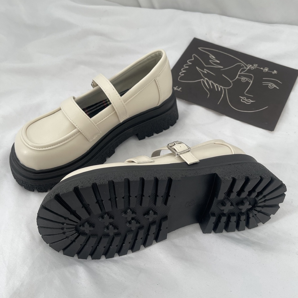 Giày Búp Bê đế cao có quai Vintage Pong Shoes - FULL BOX - Mã 1527