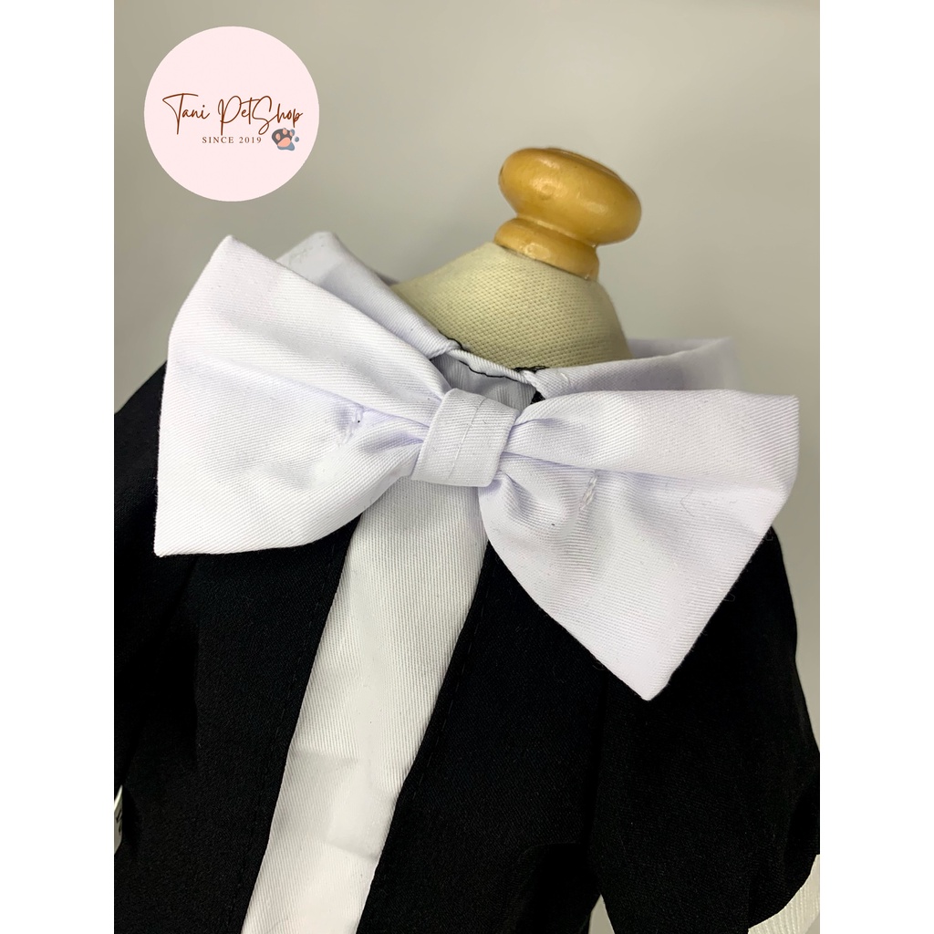 Áo Vest Cho Chó Mèo - Áo Sơ Mi Đám Cưới Kèm Nơ Cho Thú Cưng Tanipetshop