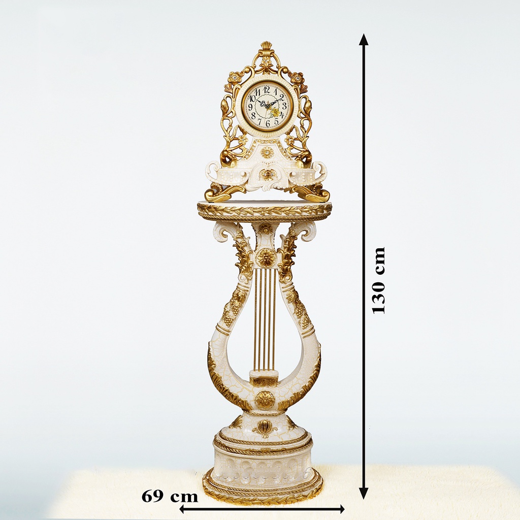 Đồng Hồ Cây Đàn Cao Cấp Phong Cách Tân Cổ Điển Châu Âu - Màu Gỗ - DH12