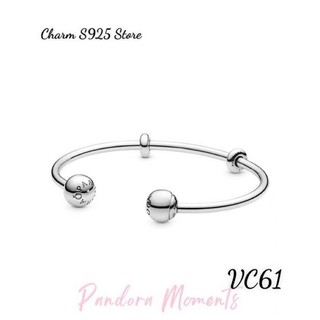 Vòng tay kiềng c khoá trơn pan ale bạc s925 hàng cao cấp