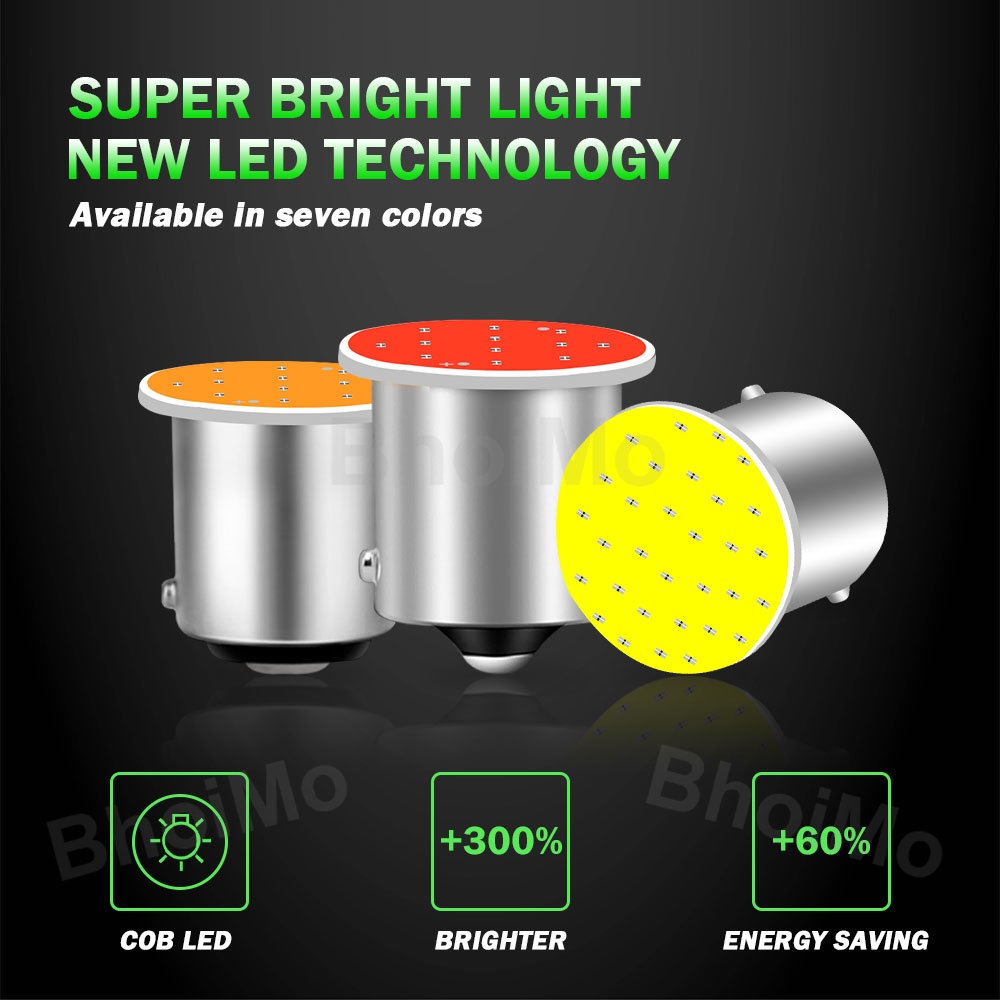 Bóng Đèn LED Phanh Xe Hơi 1156 P21W Ba15S P21 / 5w 1157 Bay15D Cob Dc 12v Chất Lượng Cao