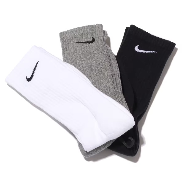 Tất Nike everyday set 3 đôi Trắng Xám Đen