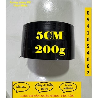 Màng PE đen thui, màng quấn đen 5cm
