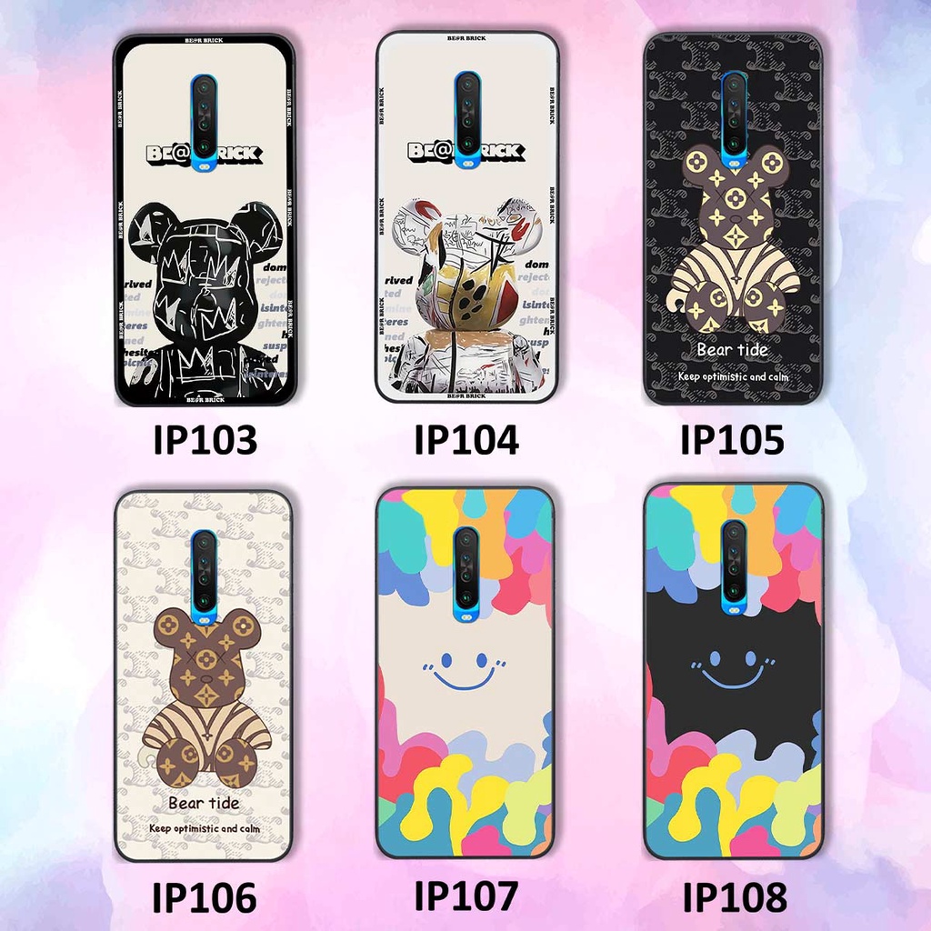 Ốp lưng Xiaomi Redmi K30 / Redmi K30 5G hình gấu bearbrick, smile thời trang, ốp lưng rẻ bền đẹp
