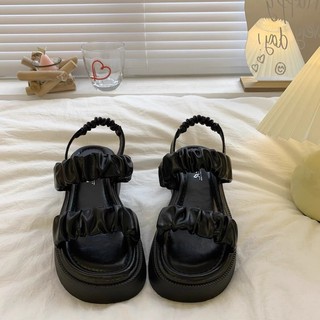 (CÓ SẴN) Sandals quai nhún bèo tiểu thư