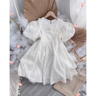 ĐẦM BBDOLL VOAN Ô CỔ BÈO⚡HỎA TỐC⚡ MEOINDAHOUSE