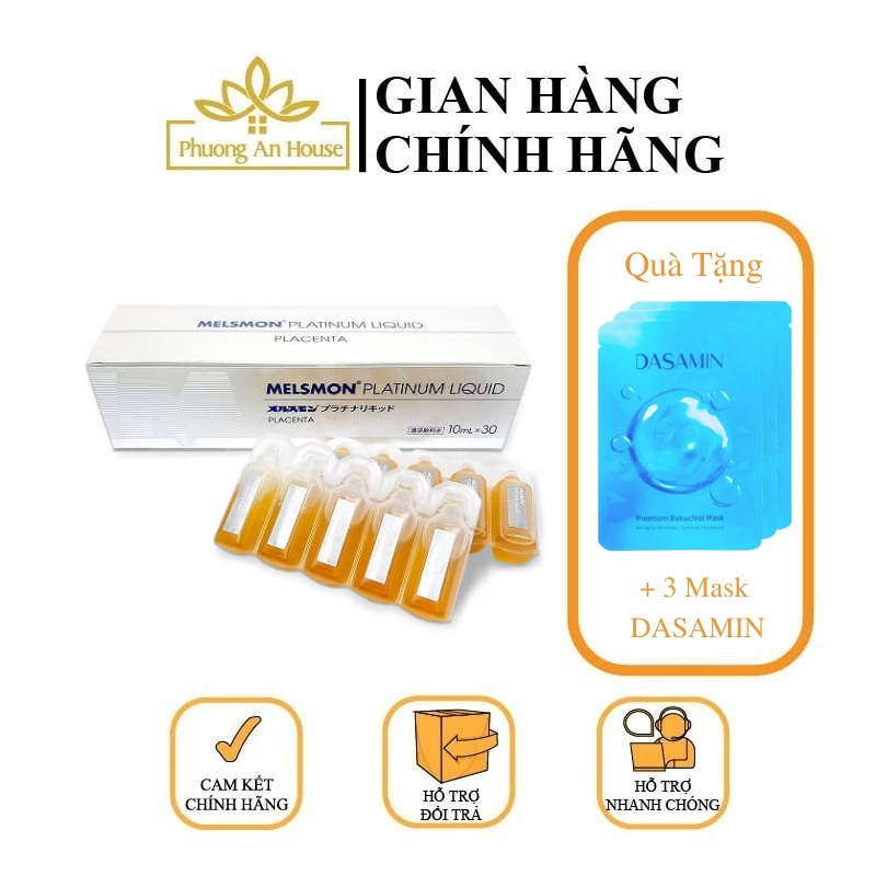 Nhau thai ngựa melsmon platium liquid placenta 10ML x 30 ống - PHUONGANHOUSE