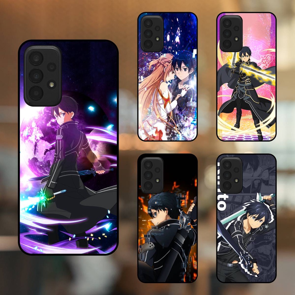 Ốp lưng điện thoại Samsung A23 viền đen Kirito Sword Art Online