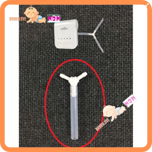 Spectra Q, M1 - Đầu nối chia 2 chữ T kèm ống silicone ngắn - phụ kiện nâng cấp máy hút sữa điện đơn thành đôi