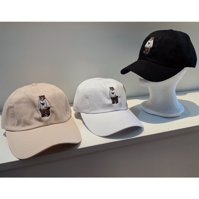 Nón kết, mũ lưỡi trai thêu hình con gấu kết hợp túi đeo chéo phong cách thích hợp đi học đi chơi, Hayna Hats M21