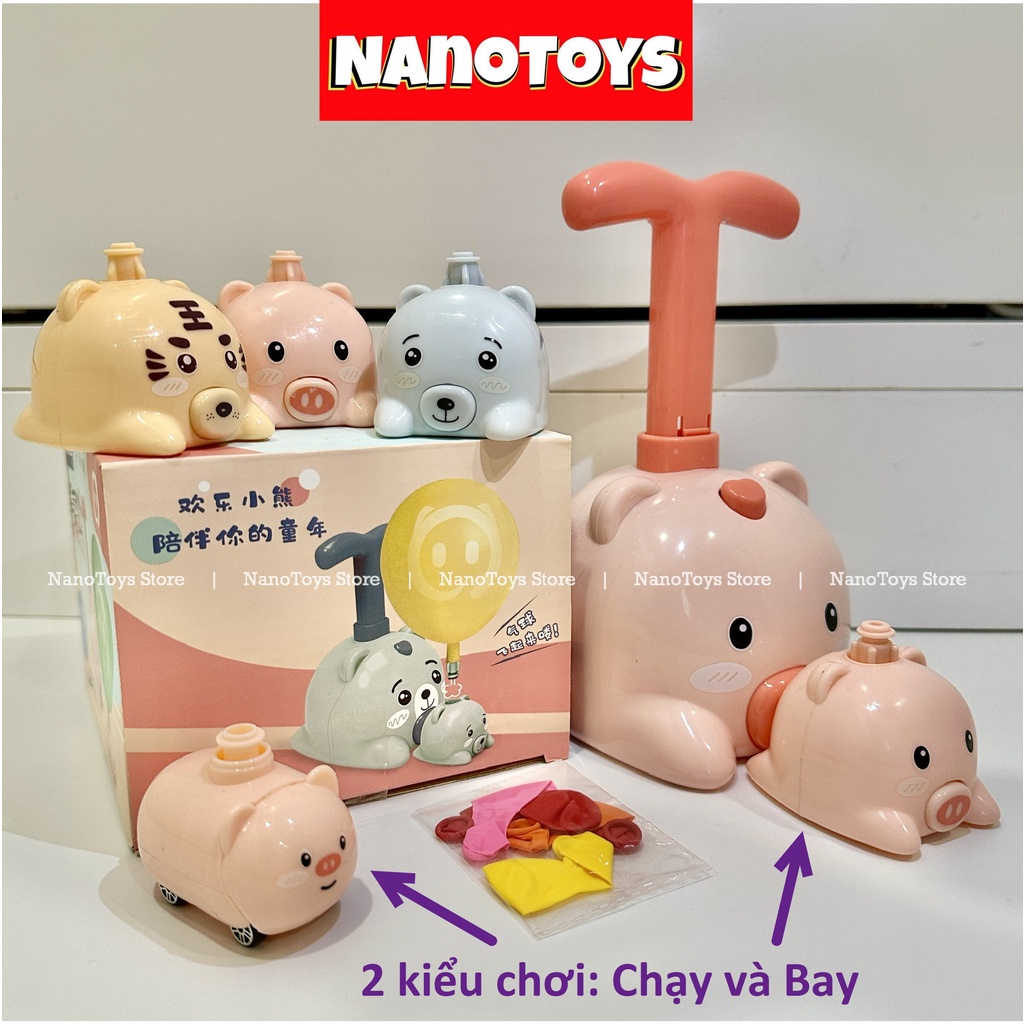 Đồ chơi xe bơm bong bóng, đua ô tô bong bóng - NANOTOYS STORE