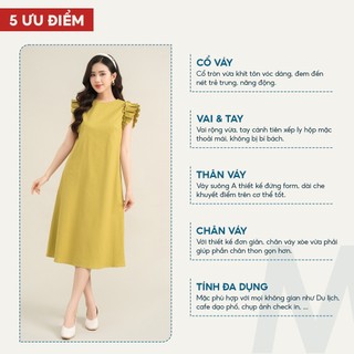 Đầm Suông Maxi Đi Biển Michi House Váy Xuông Tay Cánh Tiên Dáng Dài Qua Gối Mặc Đi Du Lịch Freesize Bầu Mặc Xinh V591