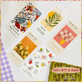 Tem dán chữ Thank You Kt 5x10cm Tem dán phong cách cổ điển vintage Tem niêm phong túi quà hộp hàng