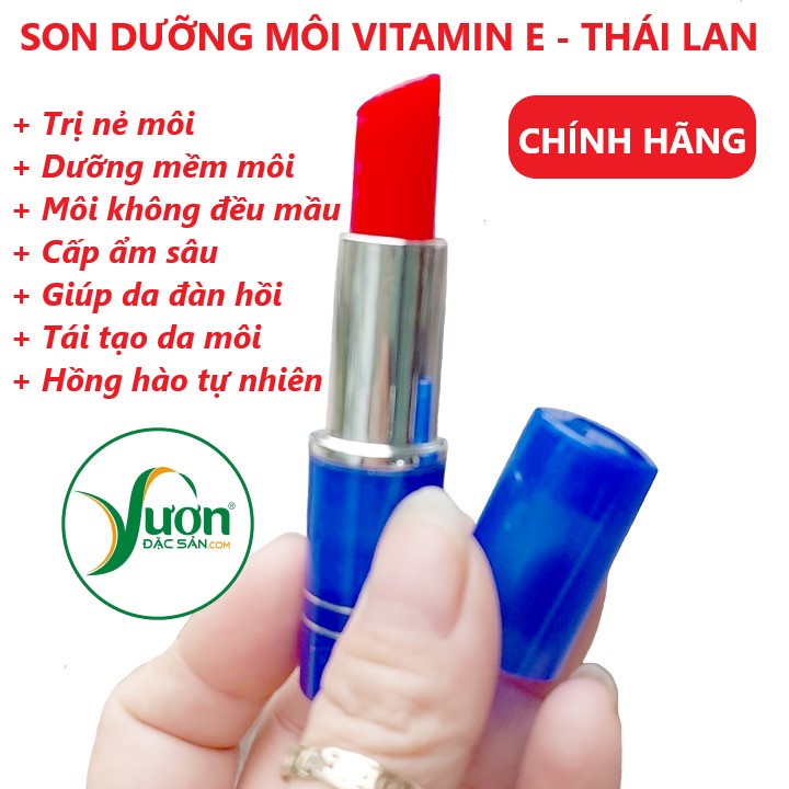 Son dưỡng môi Vitamin E ARON Thái Lan (Hàng chính hãng) giúp da môi mềm mại chống khô nẻ môi lên mầu tự nhiên