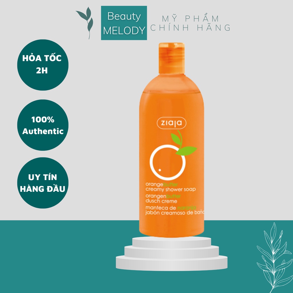 Sữa tắm trắng da chiết xuất trái Cam ZIAJA Orange Butter Shower Soap dưỡng trắng, Cấp Ẩm, Làm Đều Màu Da 500ml