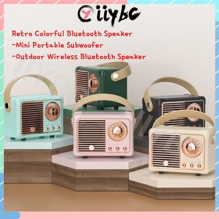 Loa Bluetooth Không Dây Âm Thanh Siêu Trầm Phong Cách Retro Cho Android / Android