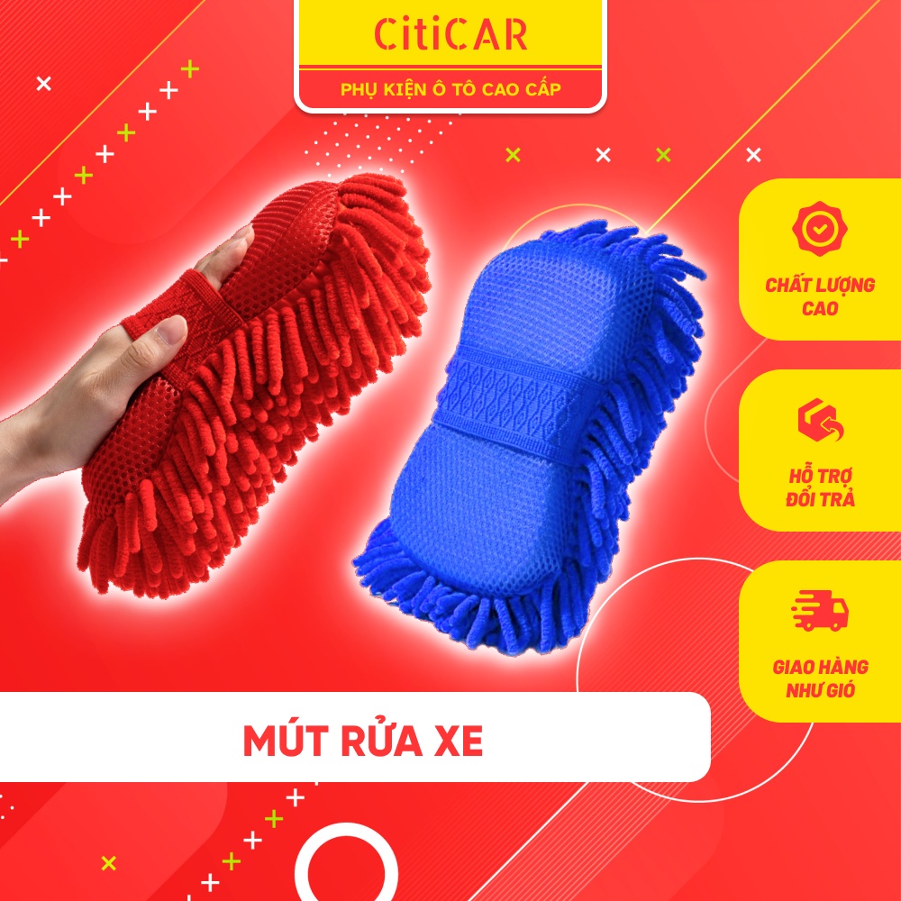 Mút Rửa Xe Chuyên Dụng Microfiber Siêu Mềm Mịn - Miếng Rửa Xe Hình San Hô Tiện Dụng