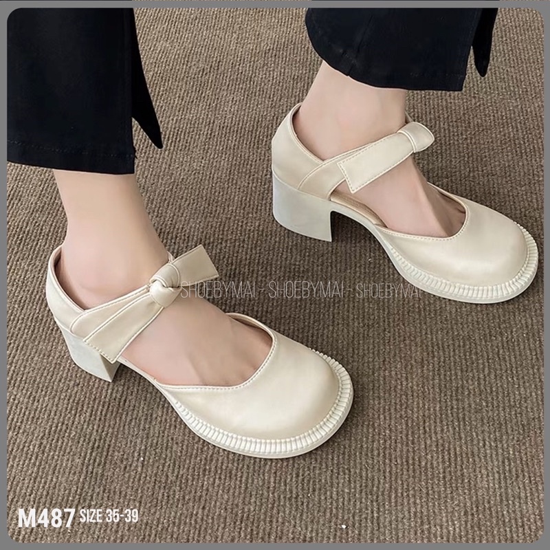 Giày búp bê nơ nữ M487 - 5 phân