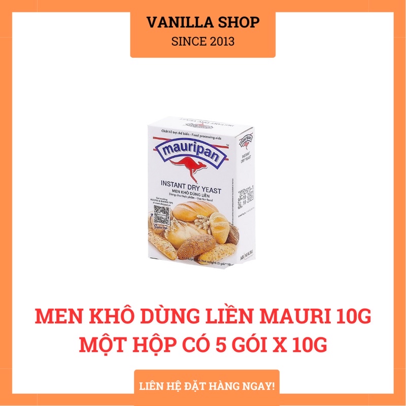 Men khô Mauripan 10gr - hộp 5 gói