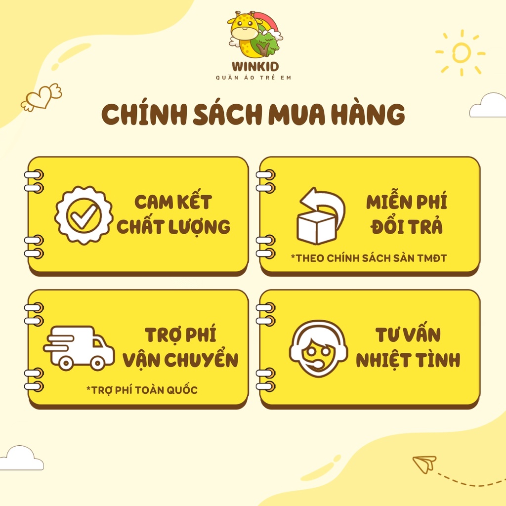 Bộ cộc tay bé trai WINKID, quần áo bé trai mùa hè chất cotton thoáng mát - WK029