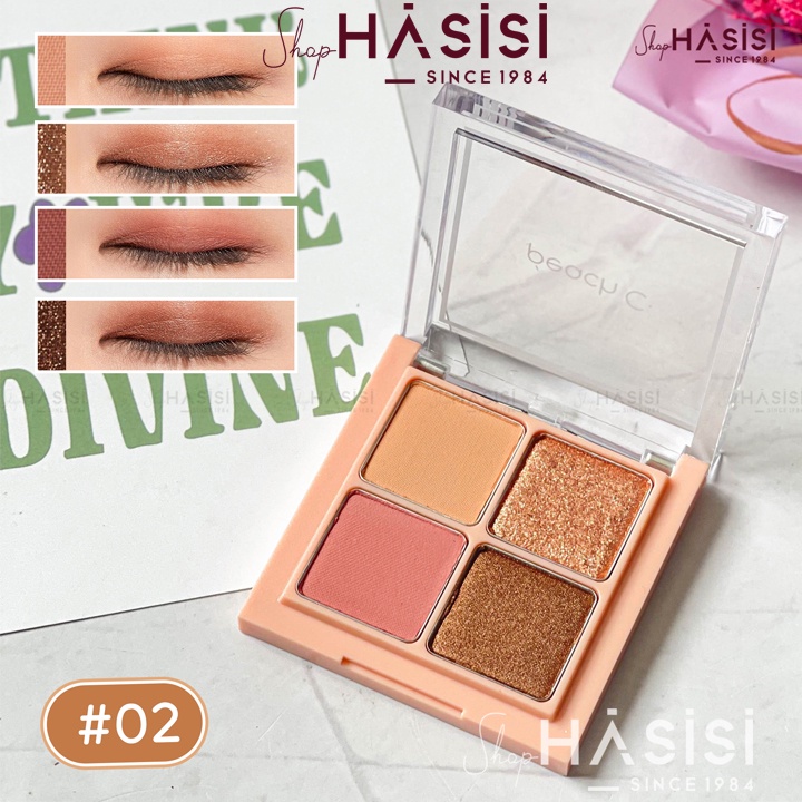 Màu Mắt HQ - PEACH C - Falling In Eye-Shadow Palette 7.1g 4 Ô Các Số