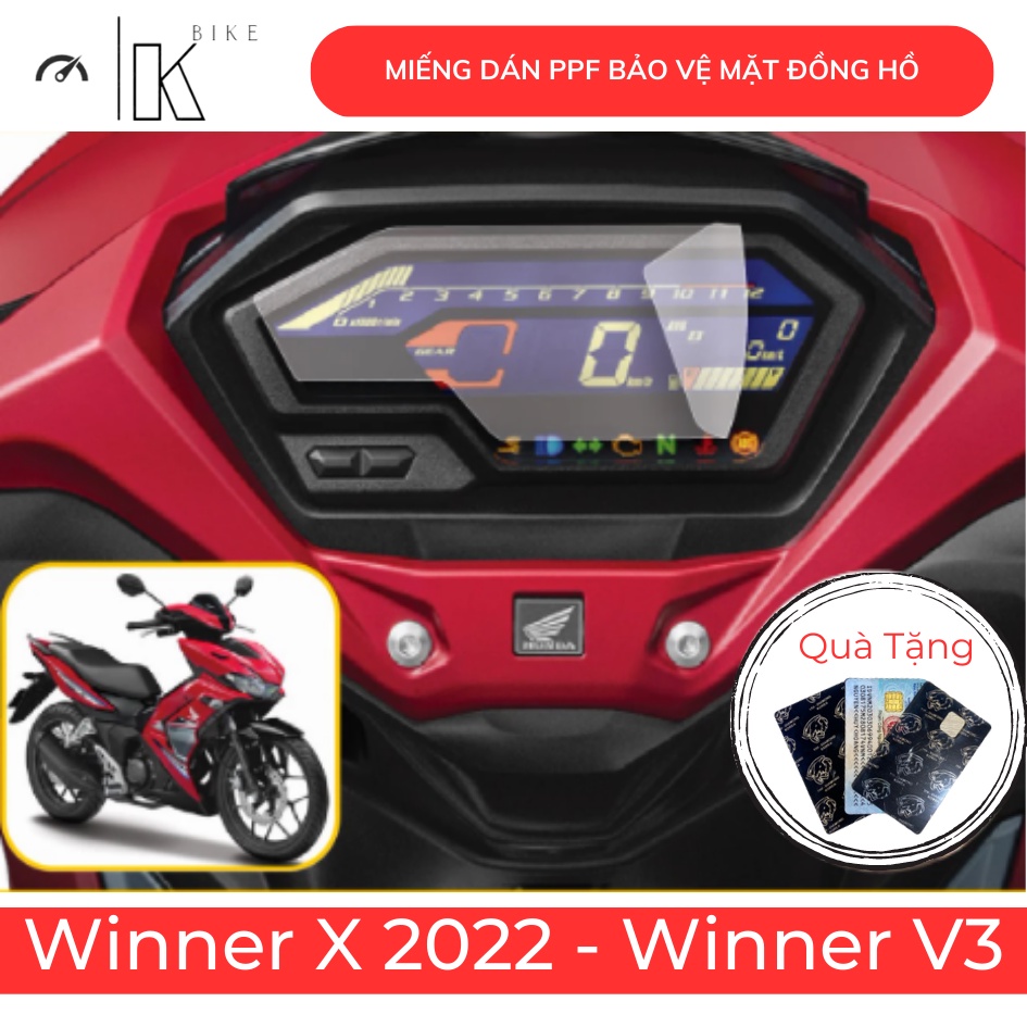 (TẶNG MIẾNG DÁN NANO CCCD) Miếng dán ppf bảo vệ mặt đồng hồ xe Winner X V3 2022 và CBR 150 R chống xước,phục hồi