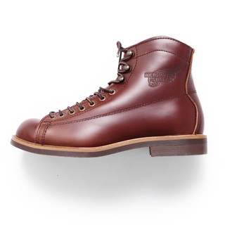 Giày boot nam redwing lineman cao cổ màu nâu, giày phượt da bò thật, giày boot da tonkin