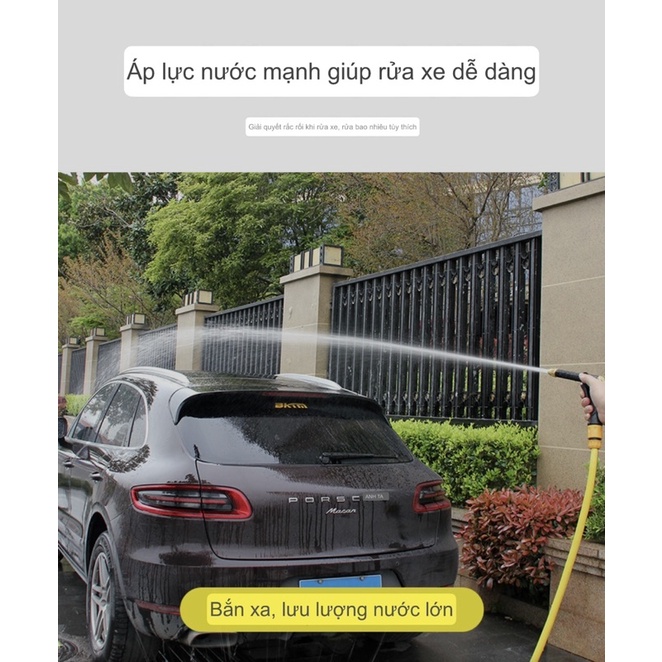 Súng phun nước tăng áp cầm tay để làm sạch xe hơ,i Vòi phun nước trong vườn Đầu phun nước tưới cây đa năng kèm phụ kiện