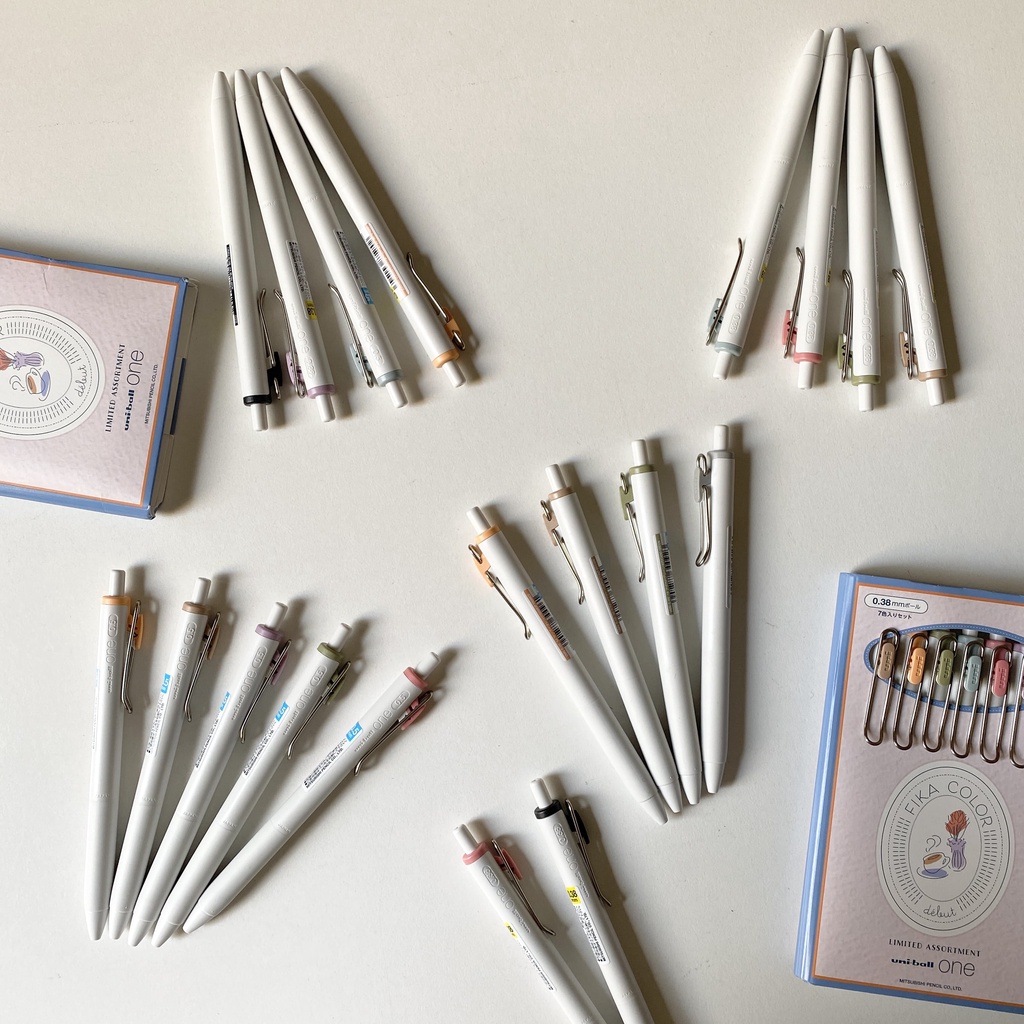 Bút bi gel nhiều màu sắc uni ball limited assortment fika color Art Therapy