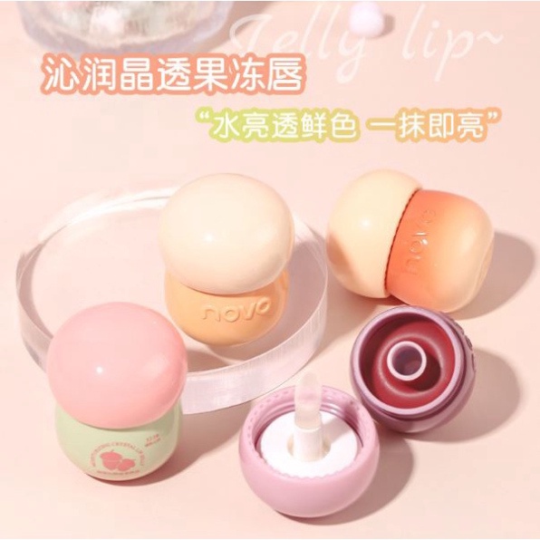 Son Môi NOVO Dạng Thạch Dưỡng Ẩm Lâu Trôi Thiết Kế Hình Nấm Chính hãng nội địa Trung