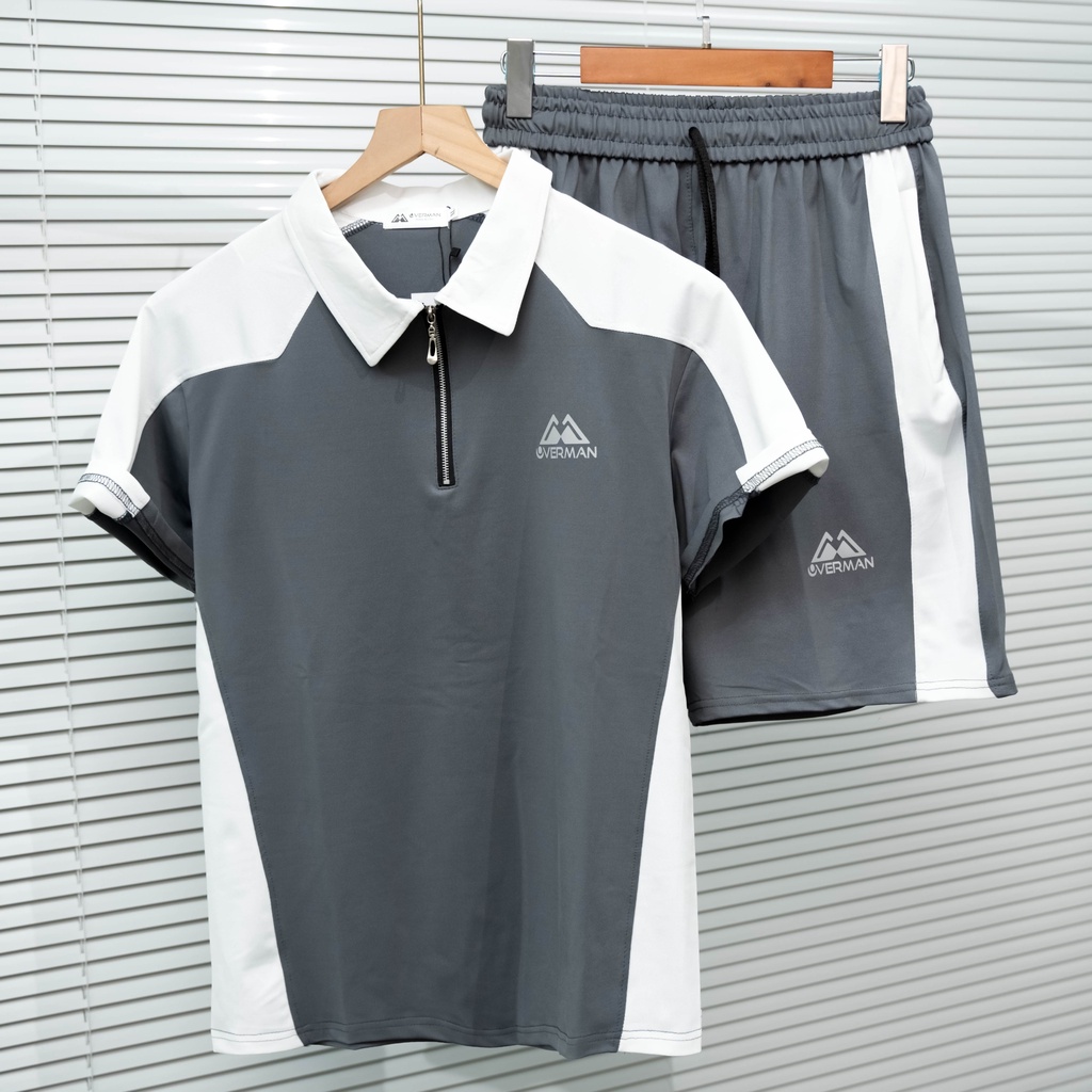 Bộ Quần Áo Mặc Nhà Thể Thao Nam Mùa Hè Phong Cách Cao Cấp TATO, 4 màu đen trắng xám xanh