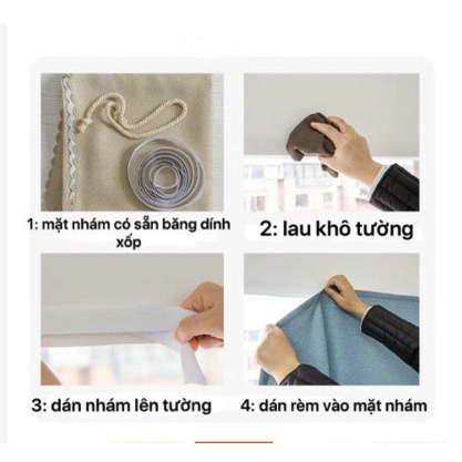 1m Vecrlo may dán rèm, bông gai dán rèm, dán rèm có sẵn keo dán