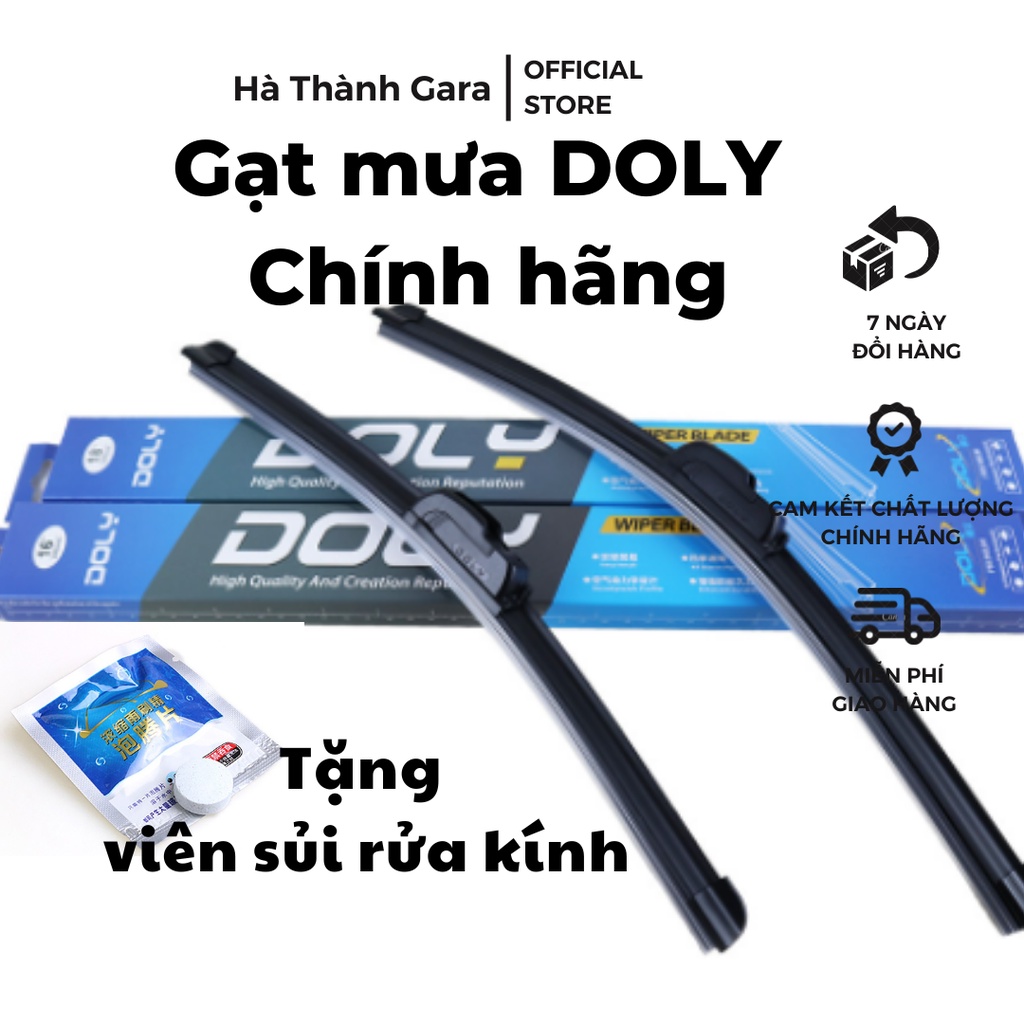 Gạt mưa ô tô lưỡi gạt mưa silicon Chính Hãng DOLY Accent City Cross Seltos Vios Xpander Fadil Cerato Focus xe tải