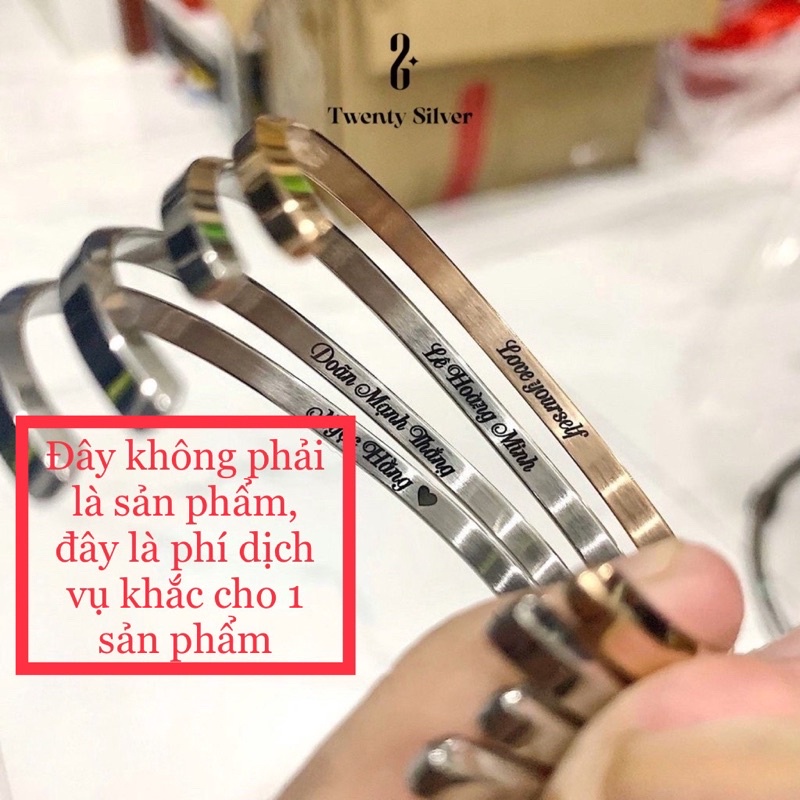 Dịch vụ KHẮC CHỮ TRANG SỨC, khắc chữ khắc ký tự theo yêu cầu 20Silver