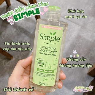 NƯỚC HOA HỒNG SIMPLE KIND TO SKIN SMOOTHING FACIAL TONER - MẪU MỚI