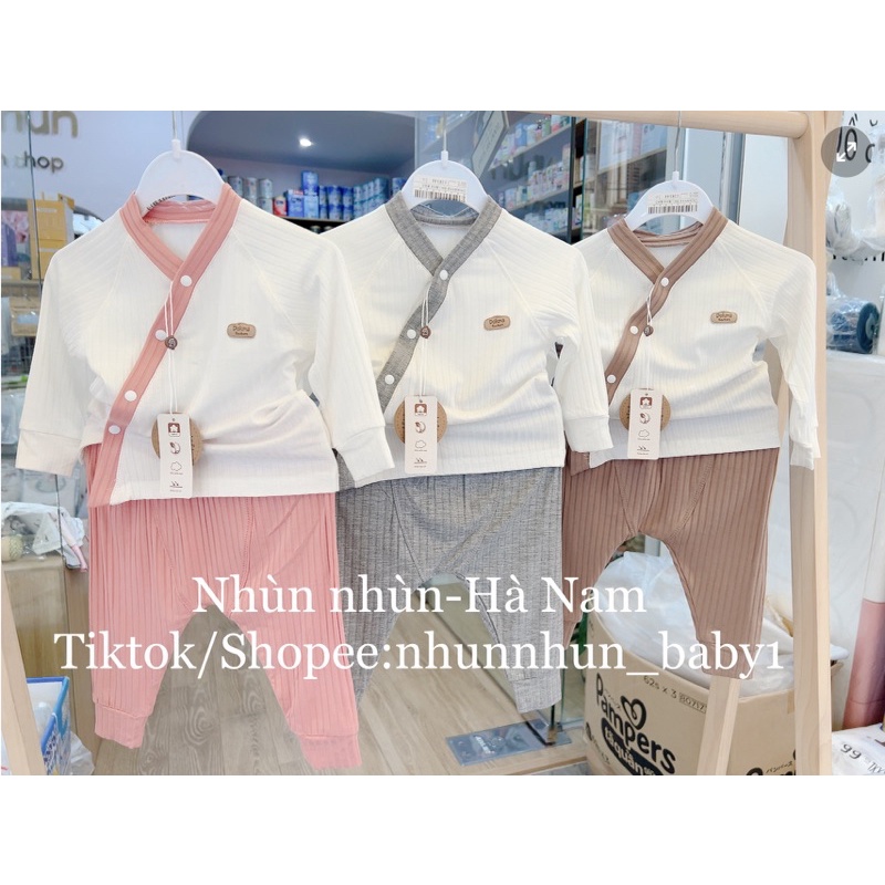 {Nhùn nhùn}Bộ sơ sinh co giãn DOKMA size NB-6/9m