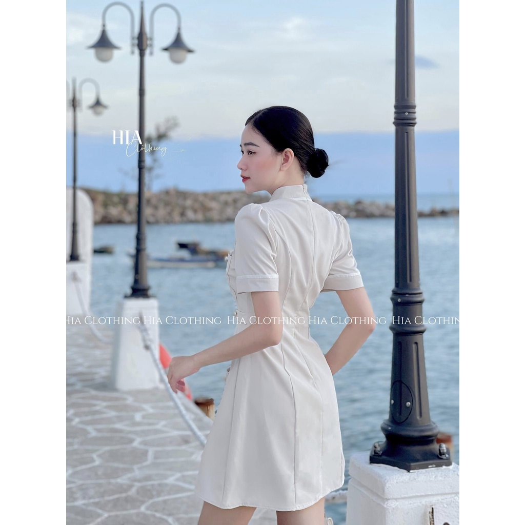 Váy Cổ Tròn Nhiều Viền HIA Clothing V817