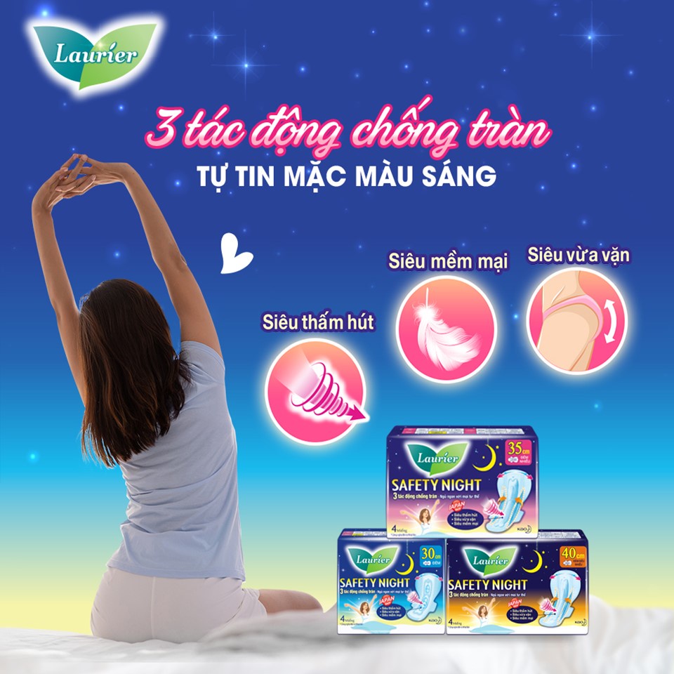 Băng Vệ Sinh Đêm Siêu Thấm Hút 30Cm Fresh & Free Laurier 4 Miếng