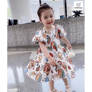 Htk- váy thô tay bồng melisa size 18/24m-10/11y