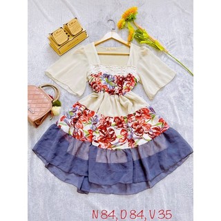 Đầm Babydoll Voan Hoa, 2hand