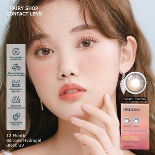 Kính Áp Tròng Filter Phủ Bóng Oriana Shade Brown 14.0mm - FAIRY SHOP CONTACT LENS độ 0 đến 8 Silicone Hydrogel ISHA