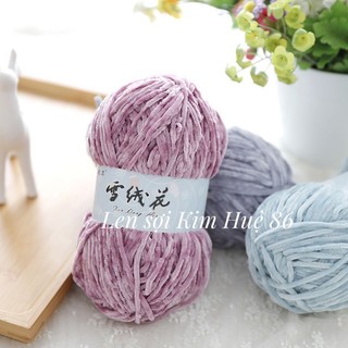 Len nhung 3mm siêu mềm mịn cuộn 100g