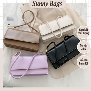 Túi xách nữ đeo vai, quai xách da trơn dáng basic SUNNY BAGS